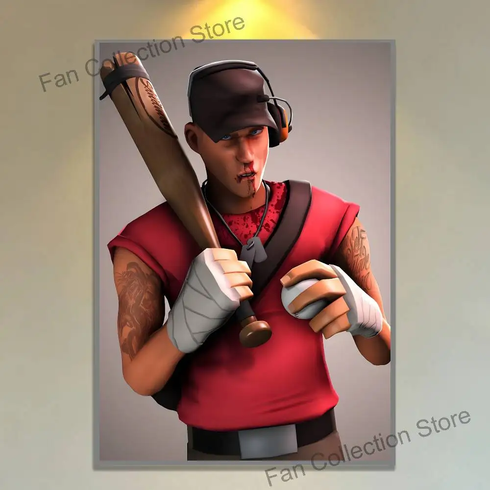 Фото Постер For Scout Pyro Spy Sniper T-Team TF2, многофункциональное настенное искусство для гостиной, спальни, офиса, прихожей, бара, домашнего декора, подарок №5