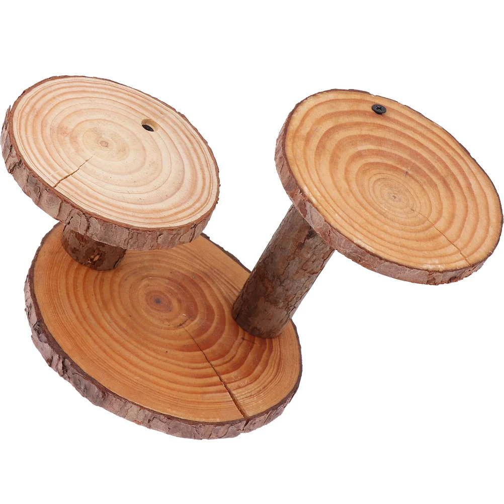 

Stand Cupcake Cake Holder Display Dessert Tower Wood Wooden Shelf Plate Wedding Traytabletop Party Serving Tiered Decorative