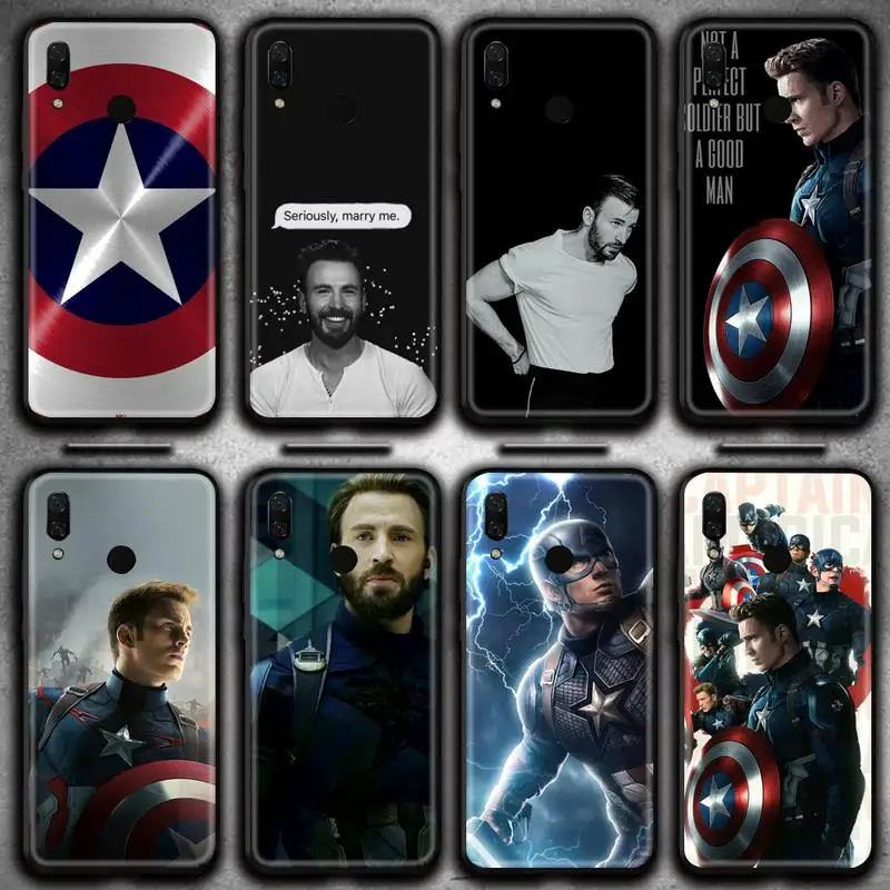 Captain America Chris Evans Phone Case for Huawei Y6P Y8S Y8P Y5II Y5 Y6 2019 P Smart Prime Pro