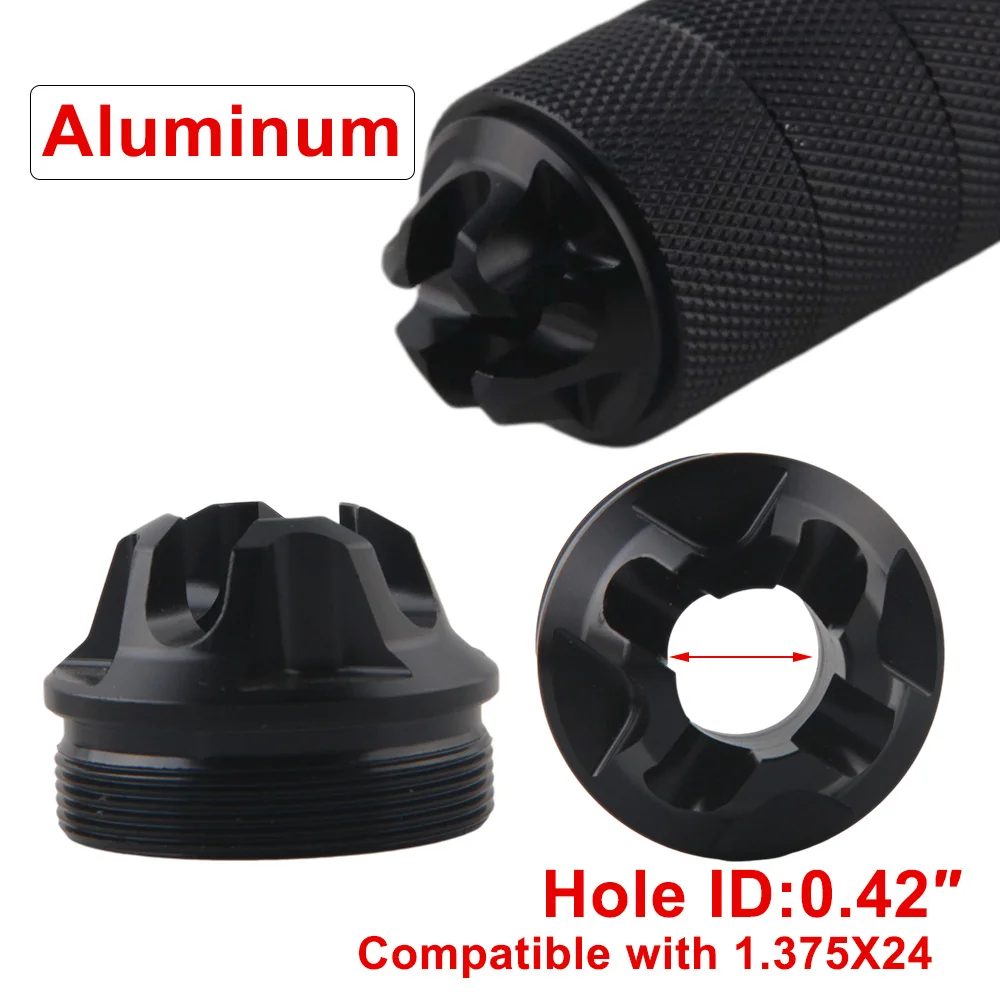 

Aluminum threaded Adapter Flash Hider Front end Cap 1.375x24