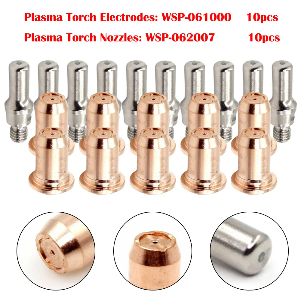 

20pcs Plasma Electrode Tips 0.9mm 30A-40A For FORNEY 700P With IPT40 Torch Plasma Cutters Welding Accessories