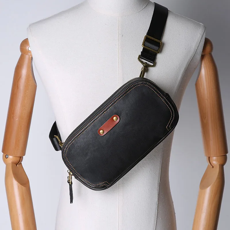 AETOO нагрудная сумка мужская кожаная маленькая сумка-мессенджер на одно плечо