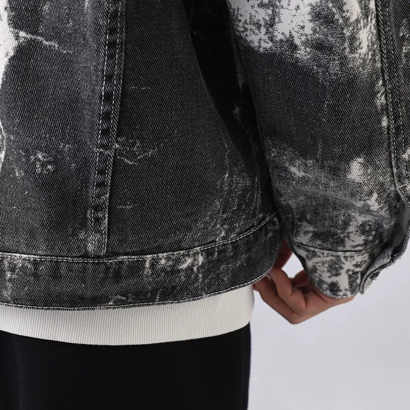 Мужская джинсовая куртка в стиле хип-хоп | одежда