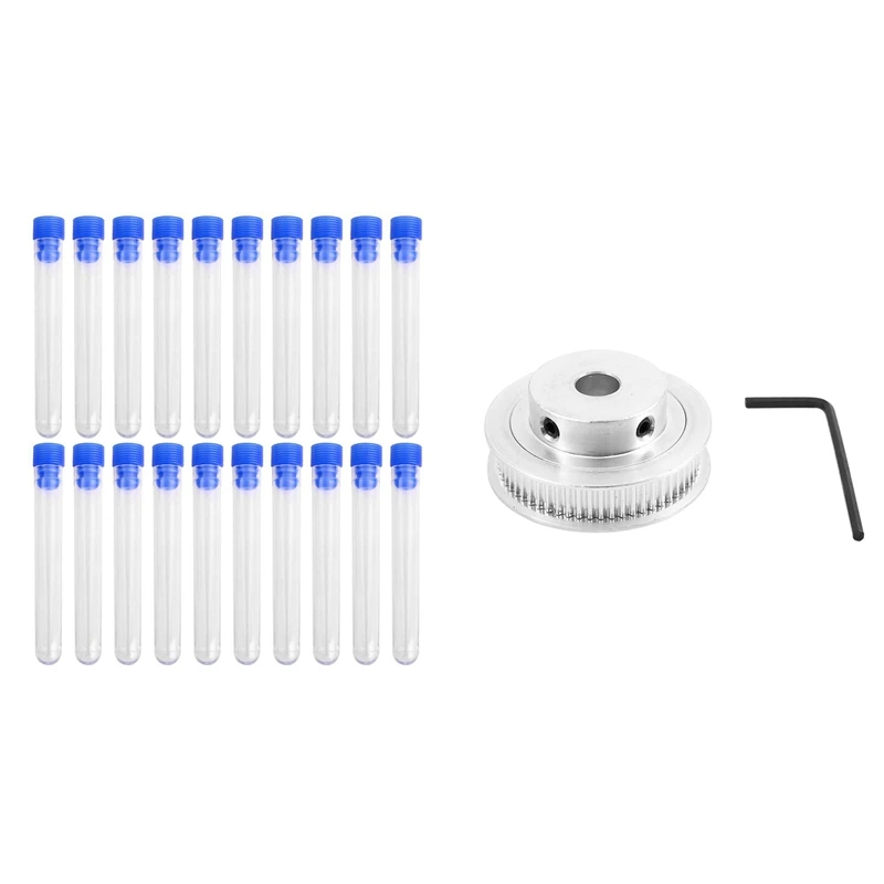 

1 Set GT2 Timing Belt Pulley & 20 Pcs Plastic Test Tube Lab Test Tool