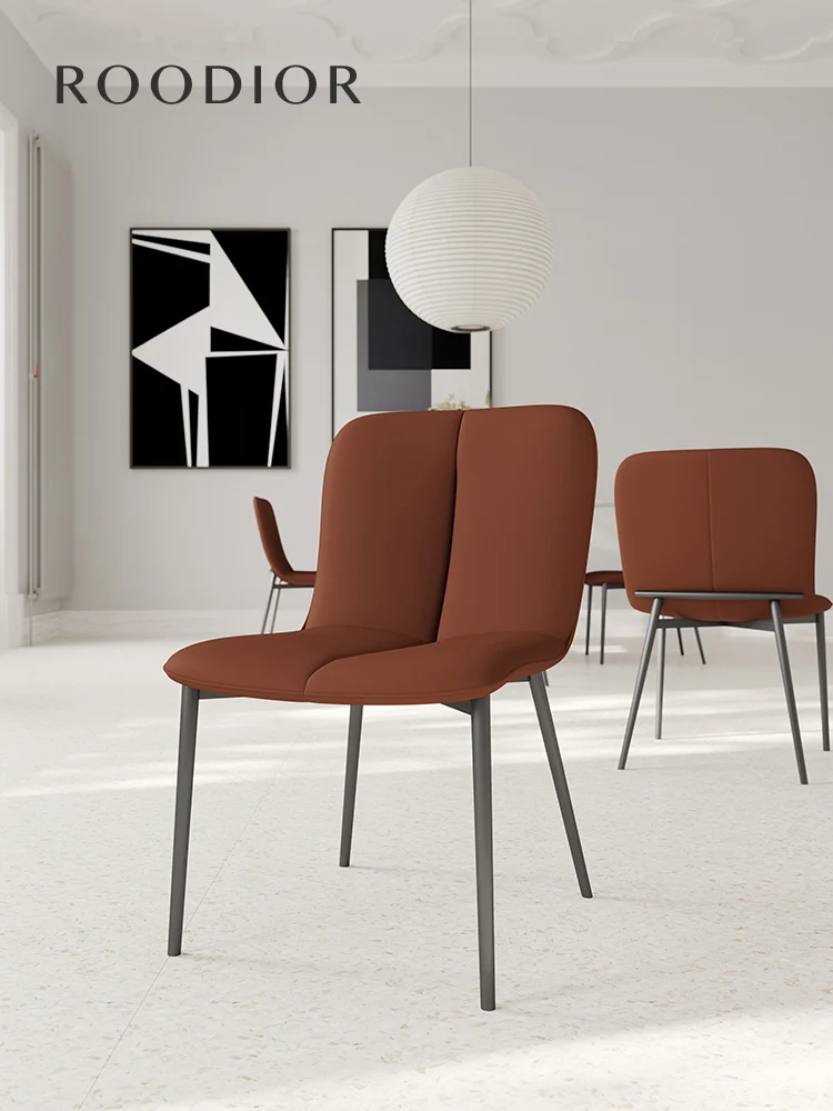 

YY Light Luxury Chair Home Armchair Leather Dining Table and Chair Leisure Chair Coffee Chair