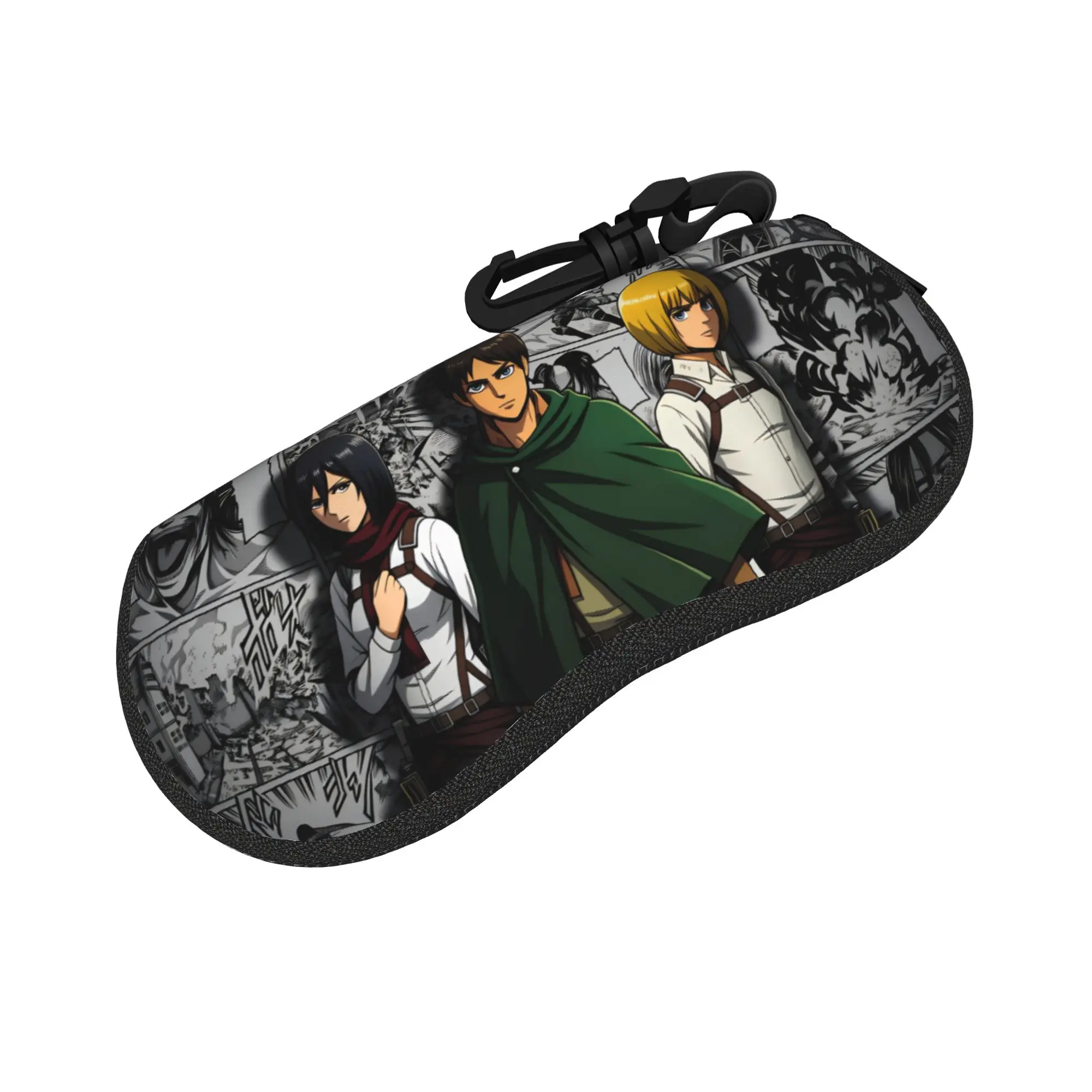 Фото Чехол для очков Attack on Titan Eren Yeager Jaeger Shell, милый чехол для очков для женщин и мужчин, чехол для очков Mikasa Ackerman, коробка для солнцезащитных очков, чехол-футляр №2