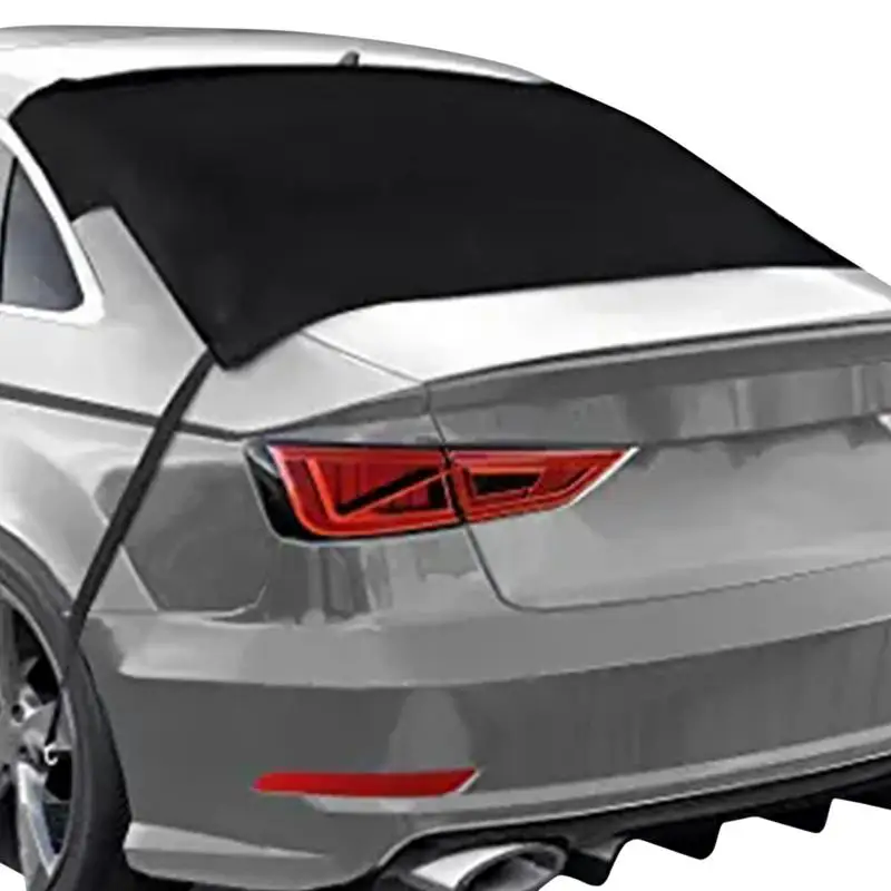 

Winter Windshield Covers All Weather Full Coverage Windshield Protector Car Cover Double-Layer Oxford Fabric With Elastic Straps