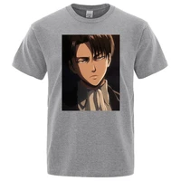 attack on titan anime cartoons print mens tshirt summer fashion oversized clothing casual breathable tops loose brand t shirt