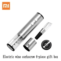 xiaomiyoupin mi mijia circle joy speed electric bottle opener stainless steel mini smart wine stopper decanter 4 in 1 gift box