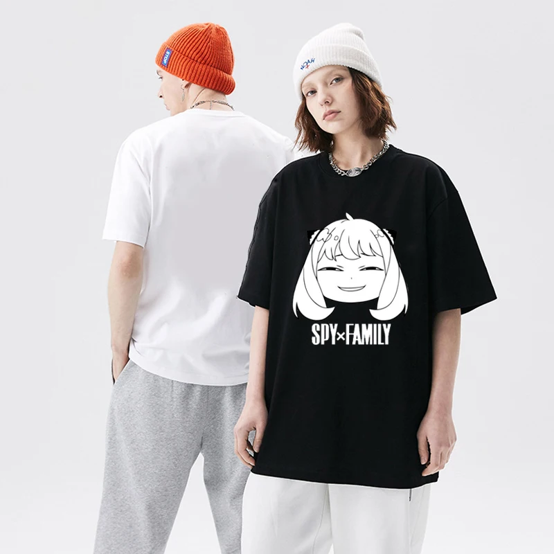 

Japanese Spy X Family Anya Anime T-shirts Men Summer Short-Sleeve Male Casual Harajuku T-Shirt Fashion Unisex Streetwear Tees