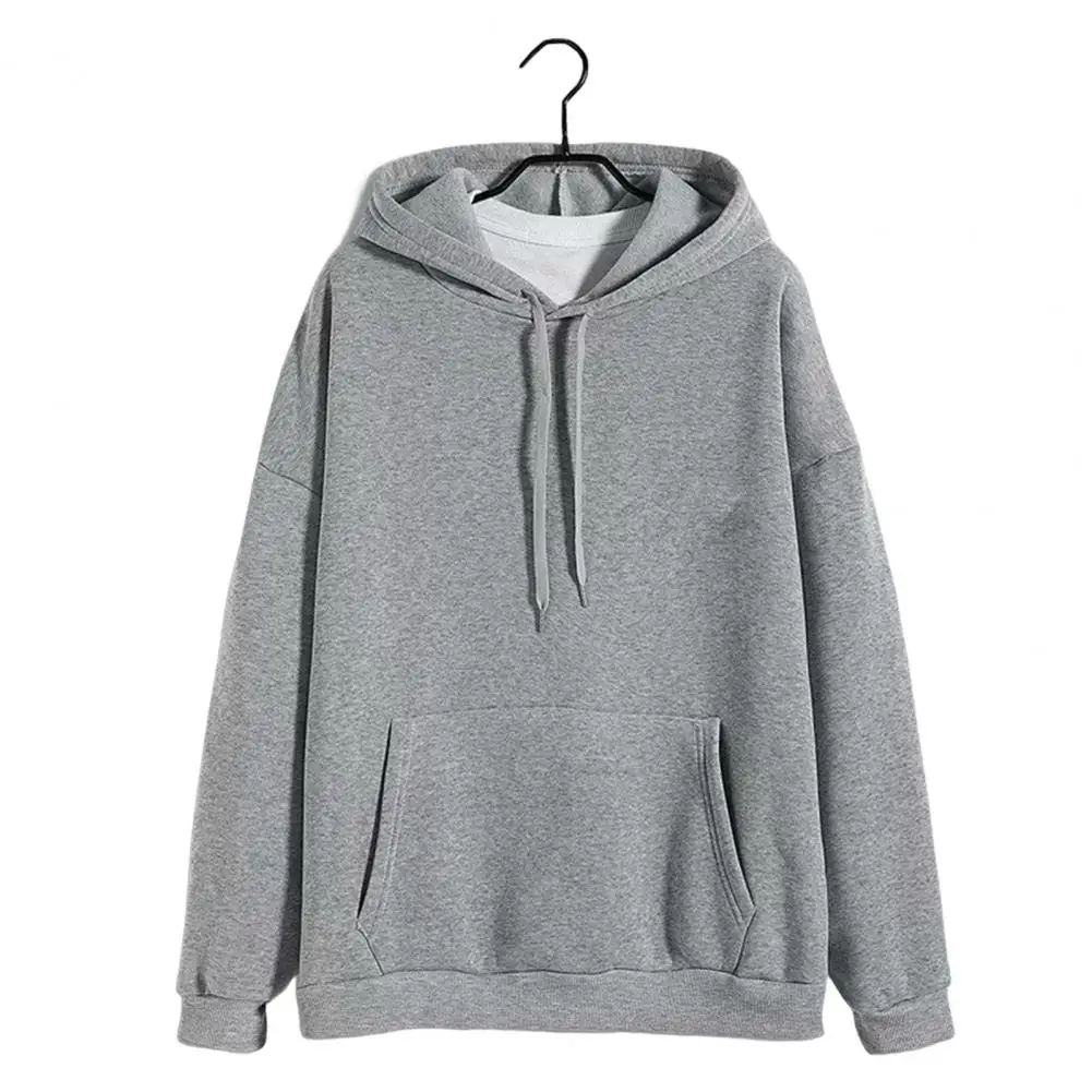 

Men Spring Hoodie Chic Elastic Cuff Comfortable Men Hoodie Loose Autumn Hoodie