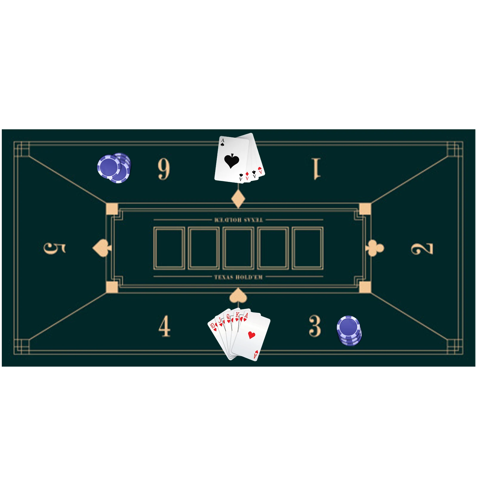 

Poker Mat Tabletop Anti-Slip Poker Table Mat Portable Poker Table Top With Smooth Surface And Carrying Bag For Professional