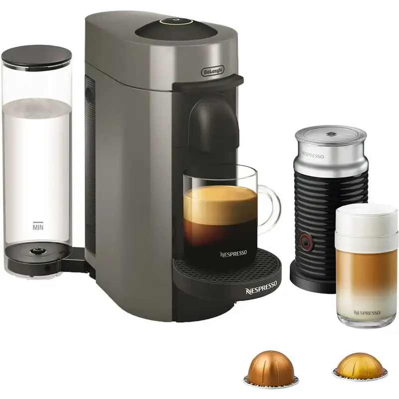 

Coffee and Espresso Maker Bundle with Aeroccino Milk Frothier by De'Longhi, Grey Steam cleaner Home appliance Handheld vacuum cl