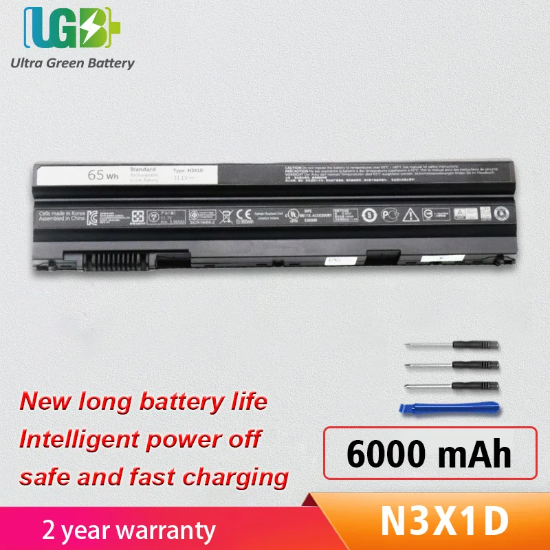 

UGB New N3X1D M5Y0X HXVW T54FJ Battery For DELL Latitude E5420 E5430 E5520 E5530 E6420 E6520 E6430 E6440 E6530 E6540