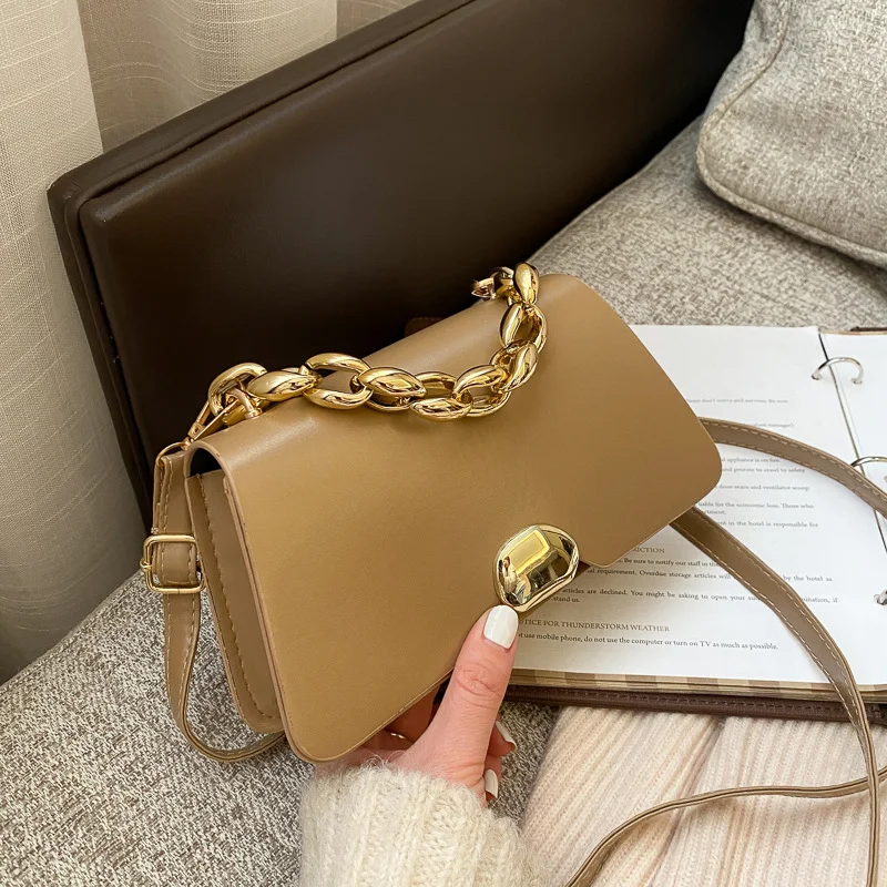 Retro Bag Women's New Tide Simple Chain Small Square Bag Single Shoulder Crossbody Bag