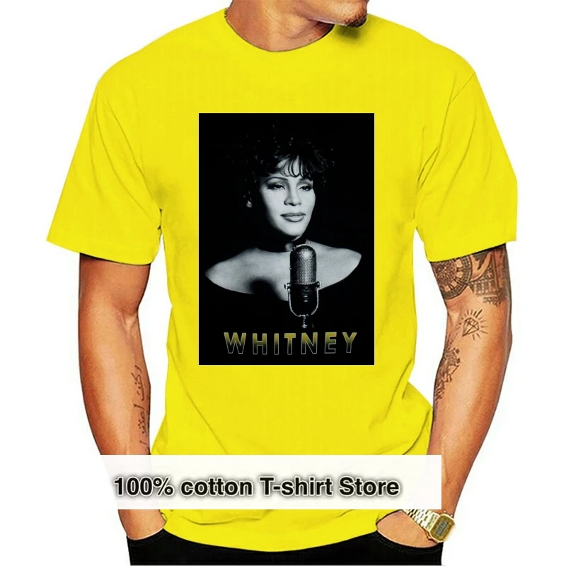 

WHITNEY HOUSTON - Microphone - T SHIRT S-M-L-XL-2XL Brand New Official