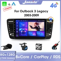 jansite 2 din android 11 0 car radio for subaru outback 3 legacy 4 2003 2009 multimedia video player carplay rds auto dvd stereo