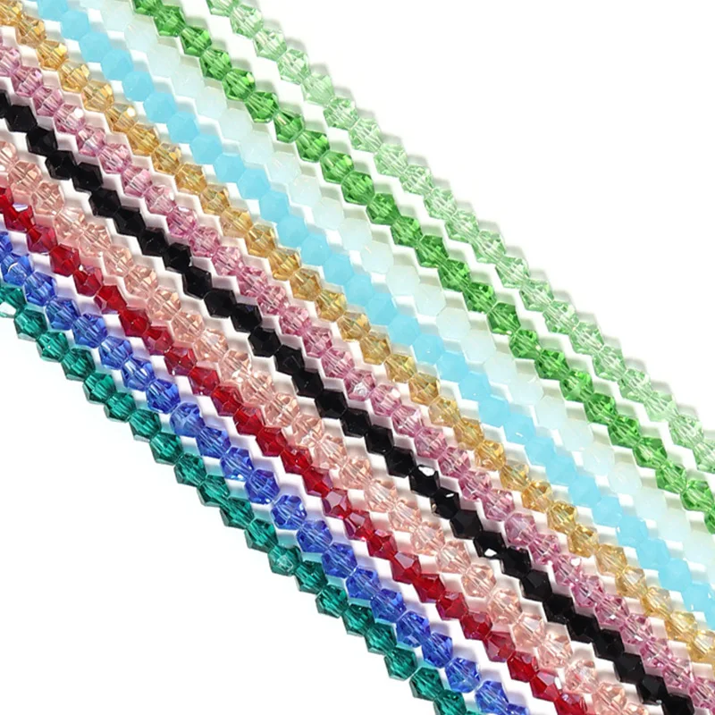 

Apx 95pcs/Lot 4mm Austria Crystal Bicone Beads Faceted Glass Spacer Beads for Jewelry Making DIY Necklace Bracelet Wholesale