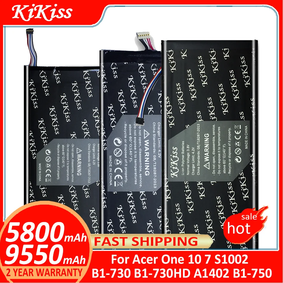 

Аккумулятор KiKiss для Acer One 10 7 One10 One7 S1002 B1-730 A1402 B1-730HD батареи + трек NO