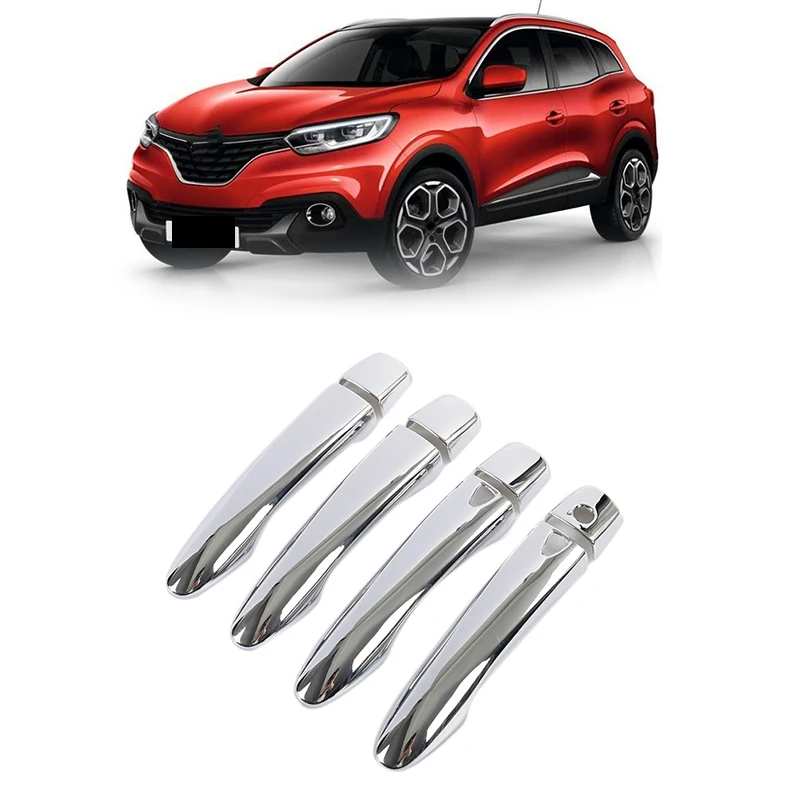 Наклейка на крышку дверной ручки стильный дизайн для Renault Kadjar 2015 - 2018 Chrome
