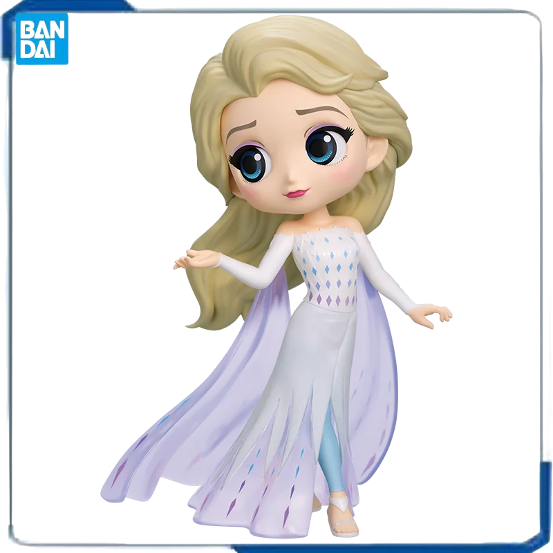 

BANDAI Disney Q Posket Frozen 2 Princess Elsa In Shelf Action Figure Model Cute Doll Decoration Birthday Gift Kids Toys