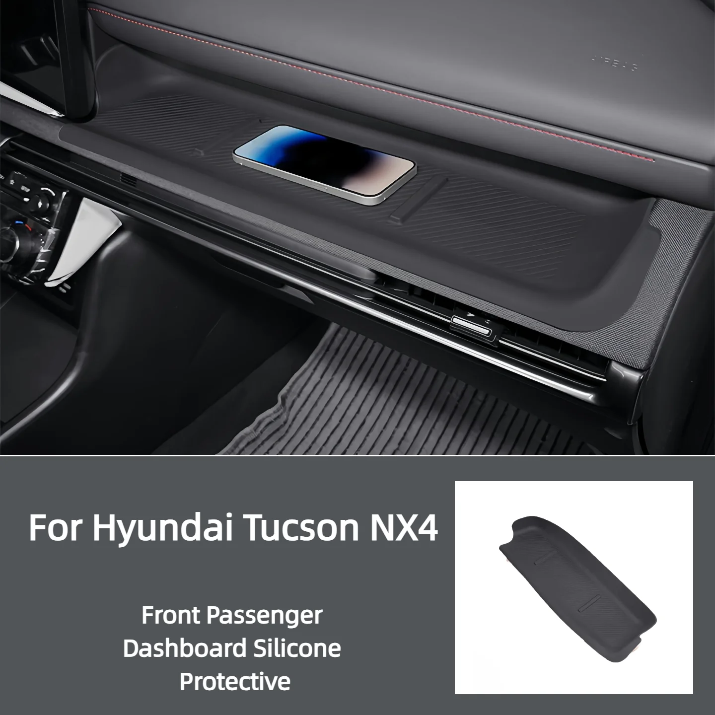 

Силиконовая защитная накладка для приборной панели Hyundai Tucson NX4 2024 2025, модифицированное украшение интерьера автомобиля, защита от царапин