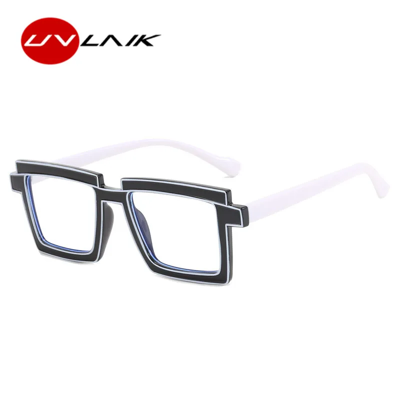 

2023 Anti Blue Light TR90 Glasses Frame Latest Style Women Men Fashion Personality Eyeglasses Square Punk Hip Hop Eyewear 5207