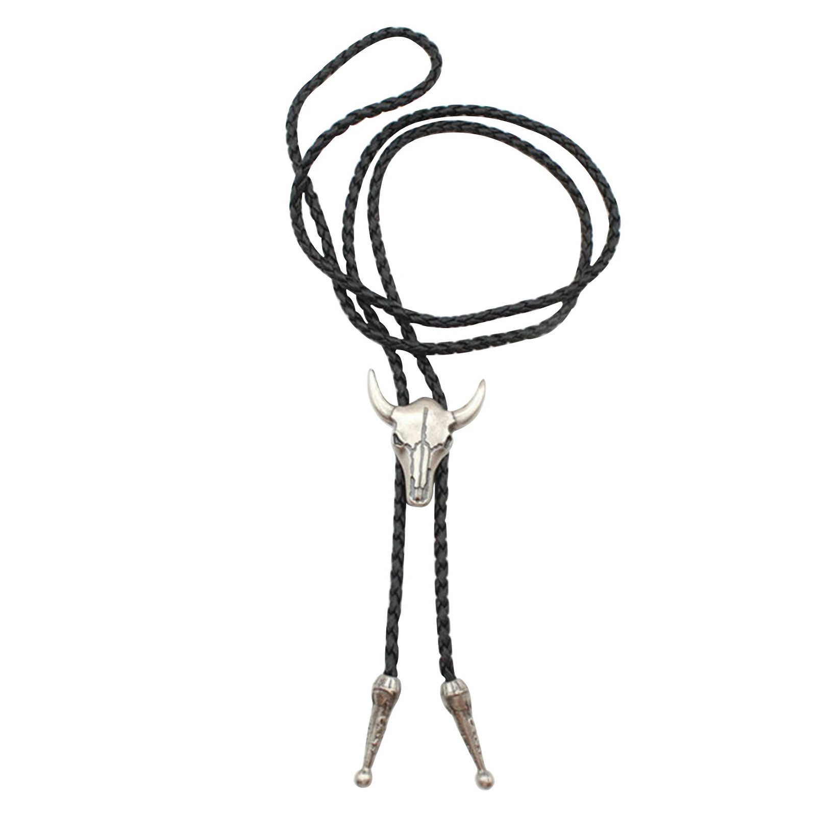 

PU Leather Western Cowboy Bolo Tie Accessories Halloween Party Woven Vintage Dating Adjustable Gift For Men Native