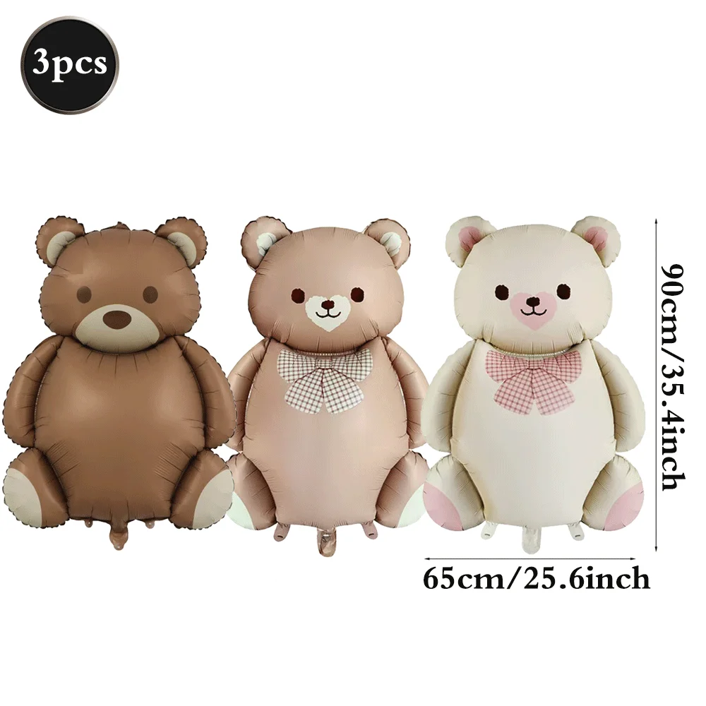 

Воздушные шары с коричневым медведем, милый воздушный шар с головой медведя, фольгированный шар на тему животных, украшение для дня рождения, товары для детского душа, гелиевые шары, пользу