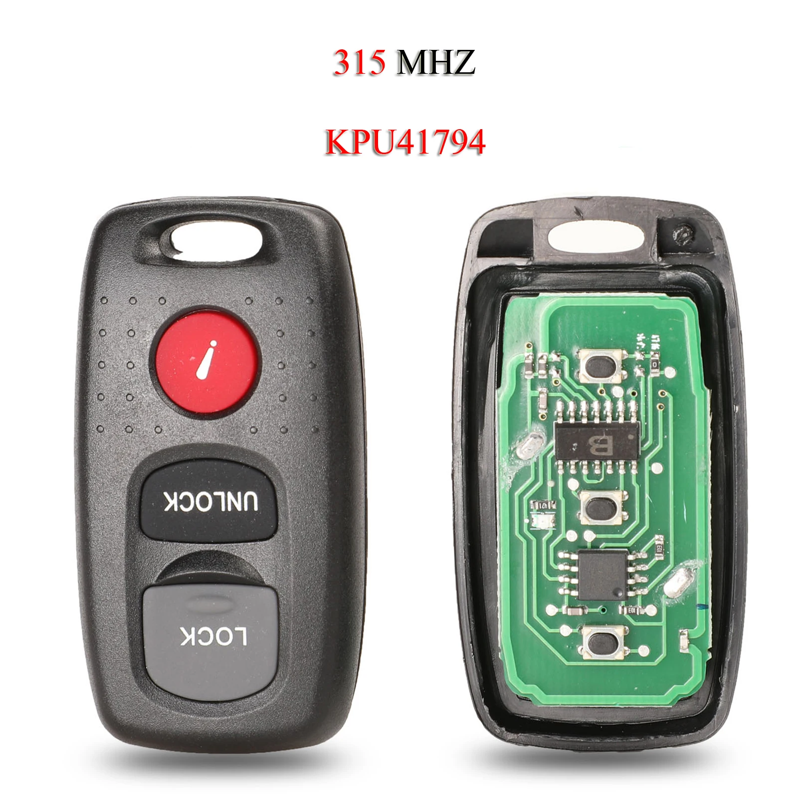 

jingyuqin Remote Car Key For Mazda 3 6 MPV Protege5 3Buttons 315Mhz KPU41794 Keyless Go Transmitter Alarm Beeper Clicker