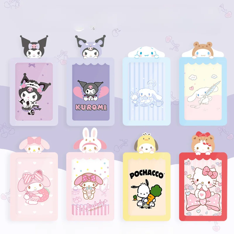 

Sanrio Anime Card Case Key Chain HelloKitty Kuromi My Melody Cinnamoroll Pachacco Photo Storage Bag Birthday Present Kawaii Gift