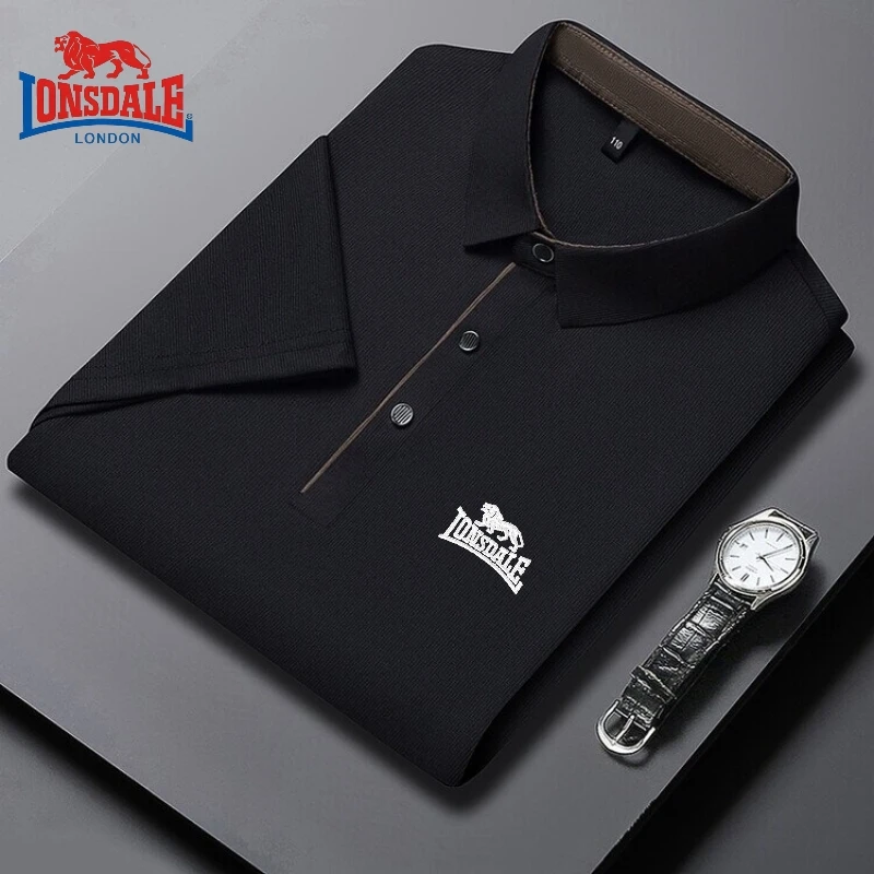 Рубашка-поло мужская с вышивкой брендовая шелковая Роскошная модная удобная