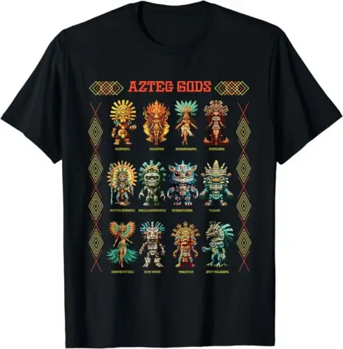 Древние ацтекские боги Mayan цивилизация футболка Mythology S-5xl