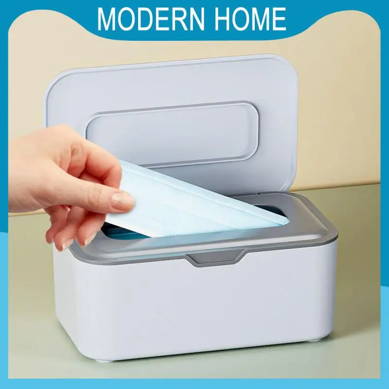 

Creative Wet And Dry Tissue Box Portable With Lid Wipes Napkin Storage Basket 1pc Wet Wipes Box Household Storage Tools New