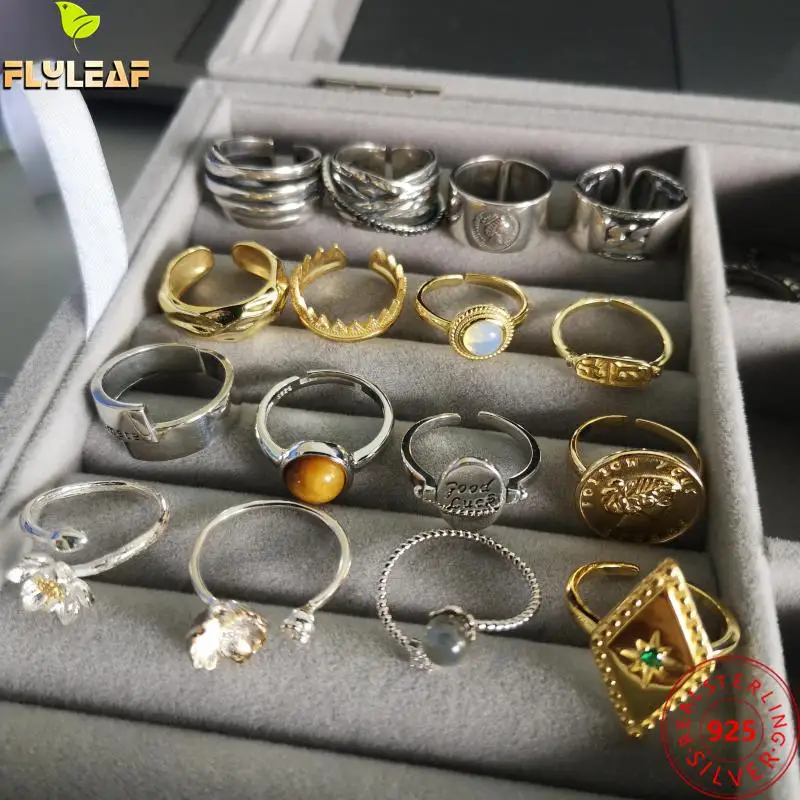 Женское кольцо из серебра 100% пробы с открытым кольцом |