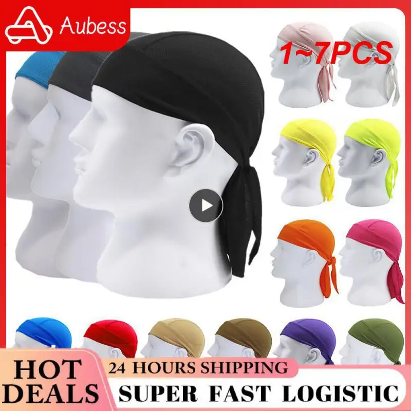 

1 ~ 7 шт. быстросохнущая спортивная повязка на голову для мужчин, для бега, езды на велосипеде на открытом воздухе, головной шарф, пиратский