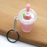 key holder durable delicate smooth surface mini ice cream shape keychain for car key ring holder pendant