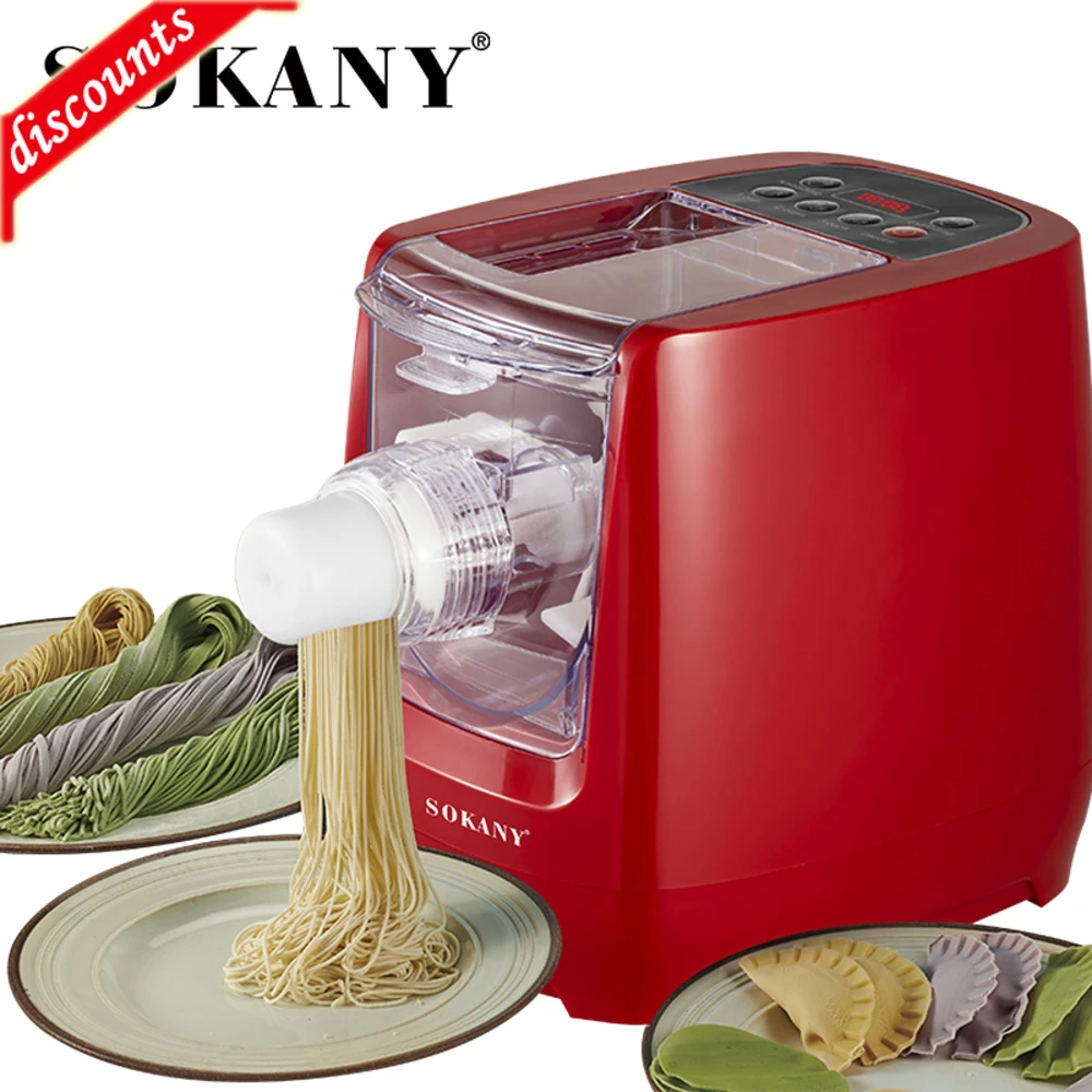 

SOKANY Multi-function 220W 200g/400g/600g Home-use Newest Automatic Home Noodle Maker Pasta Maker Making Machine