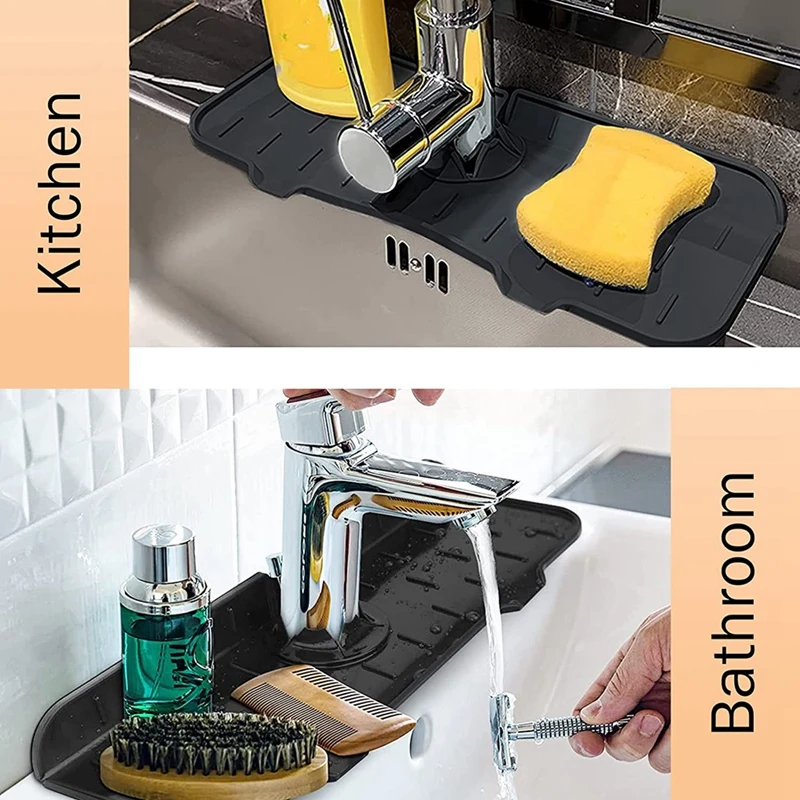 3 шт. силиконовый кран ручка для капель лоток-защита от брызг раковины и