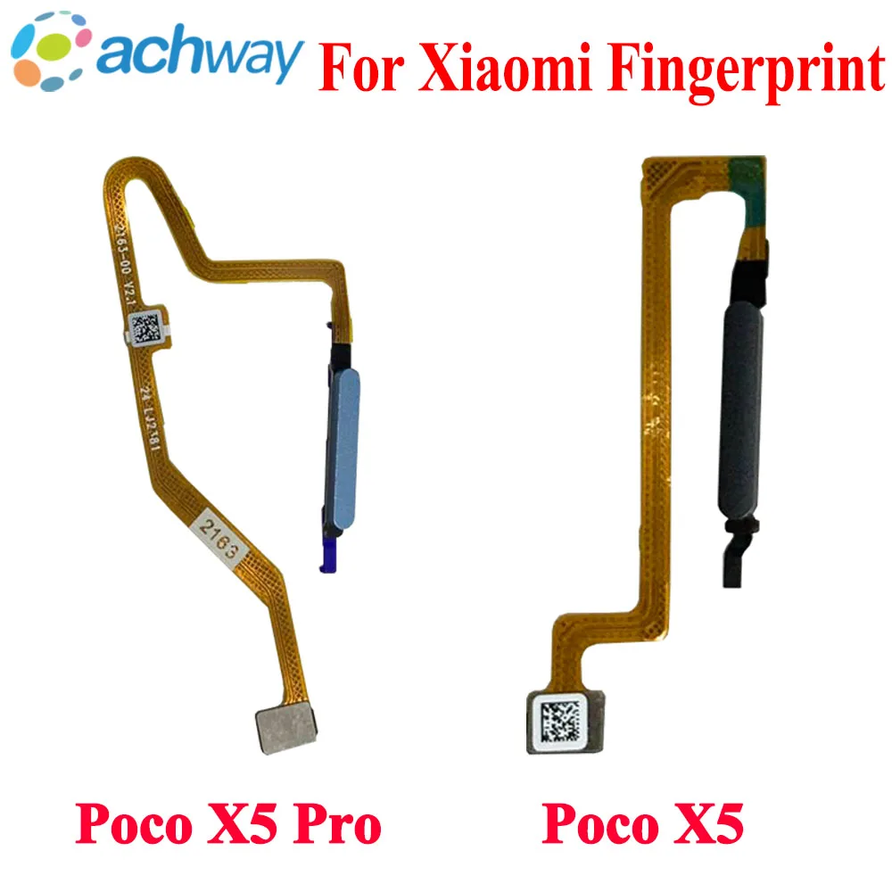 

Датчик отпечатков пальцев кнопка домой гибкий кабель для Xiaomi Poco X5 Pro сенсорный датчик сканер запасные части для Xiaomi Poco X5 кабель