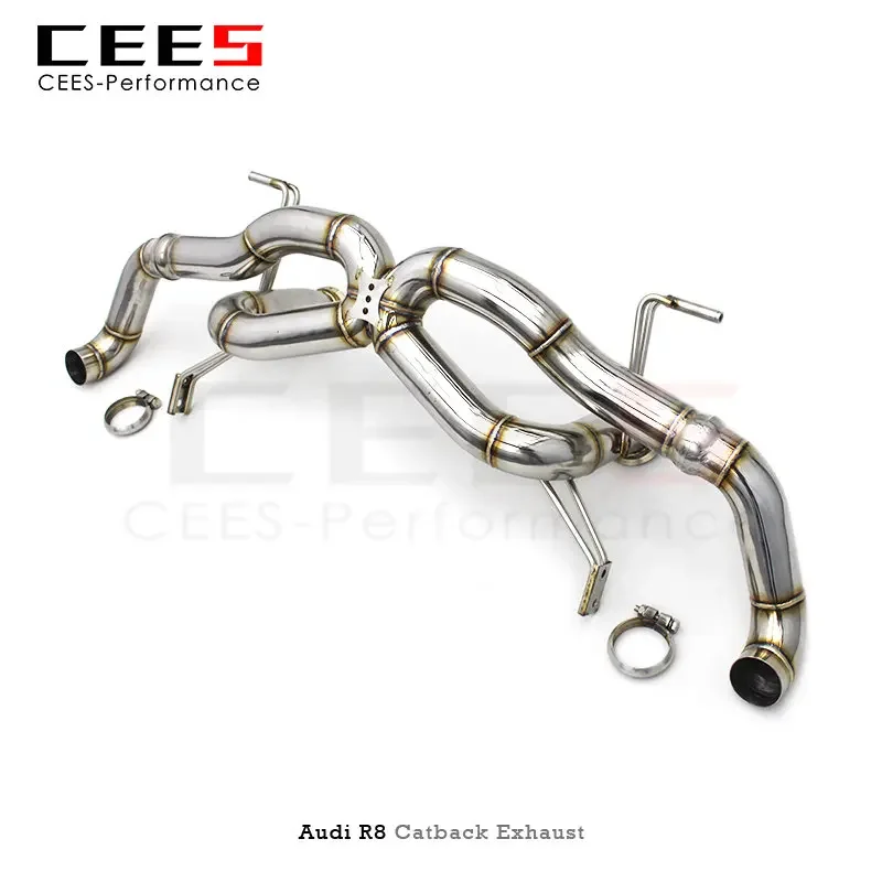 CEES Catback выхлоп для Audi R8 V8/V10 2017-2023 супер автомобиль гоночный тюнинг глушитель SS304