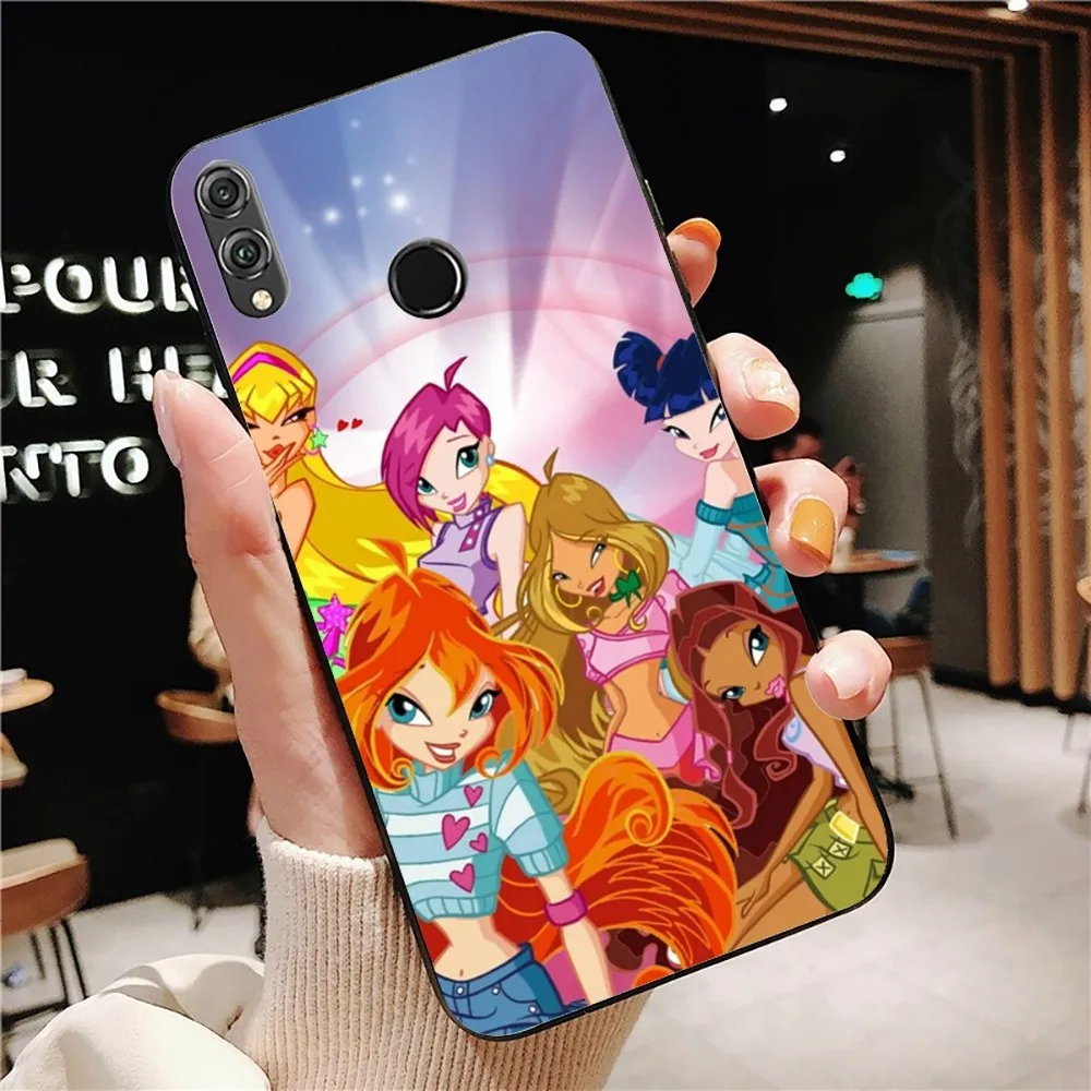 Чехол для телефона Girl W-Winxs C-clubs Huawei Honor 10 Lite 9 20 7A 9X 30 50 60 70 Pro Plus мягкий силиконовый