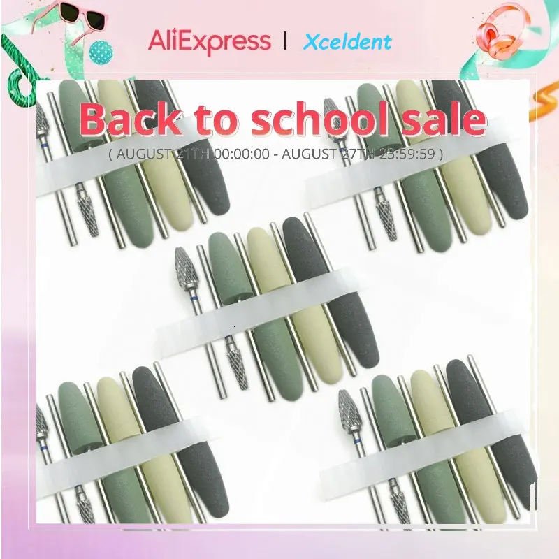 

40Pieces / (5 Sets) Dental Rotary Resin Base Acrylic Silicon Rubber Polishing Burs Drill Polisher