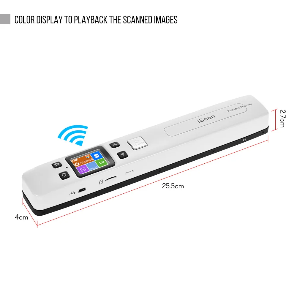 1050DPI wifi scanner Portable New Creative Handheld Mobile Document Image A4 Hand Scaner Support JPG/PDF Format |
