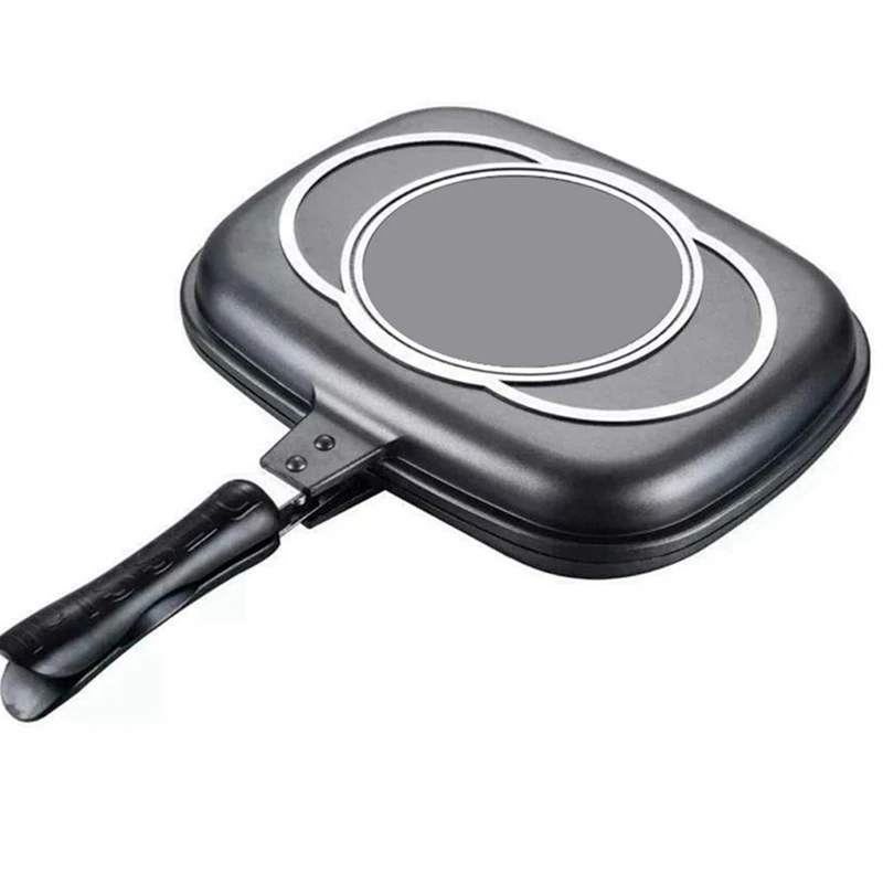 

32Cm Double Sided Grill Pan Frying Pan Non Stick Pots Kitchen Cooking Tool For Home Camping
