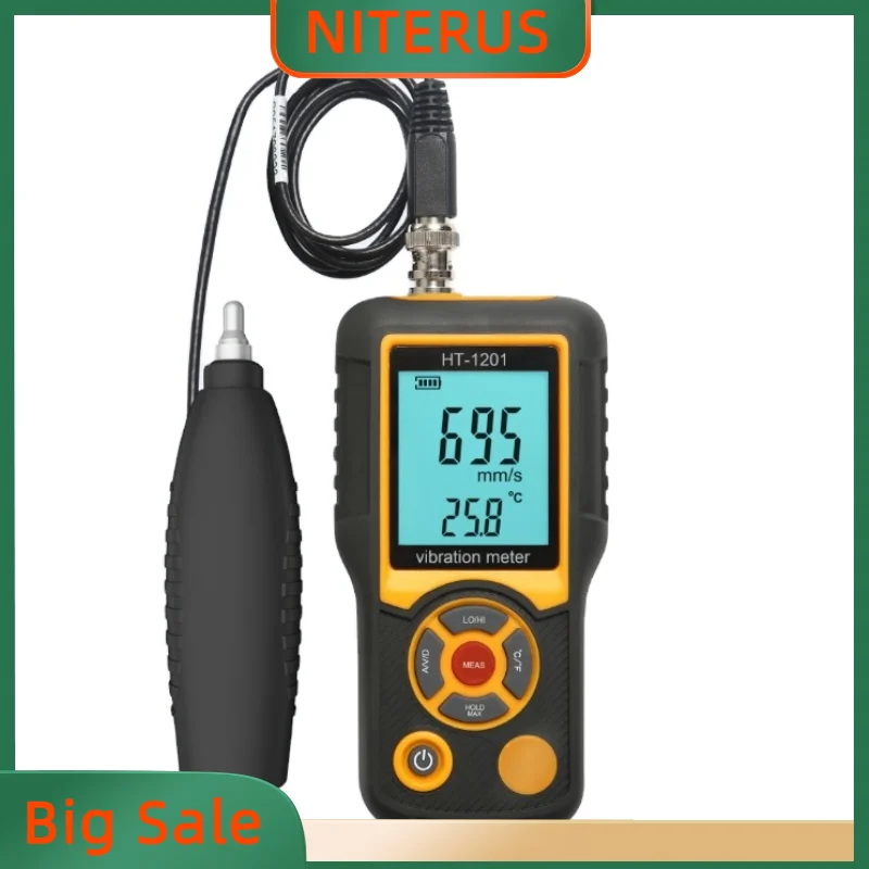 

HT-1201 High Precision Vibration Meter Digital Handheld Sensor Tester Gauge