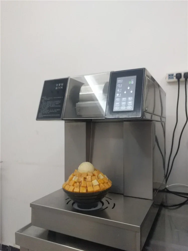Машина для производства льда с молоком GL-B120 Bingsu сенсорным экраном в магазине чая