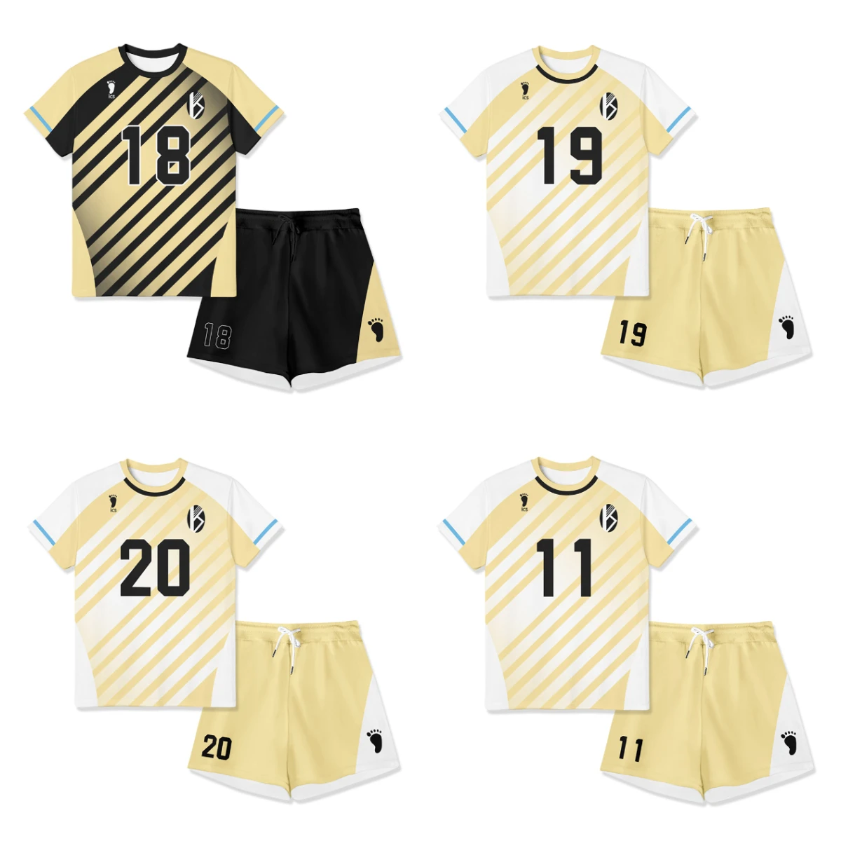 

Haikyuu Yaku Morisuke Cosplay Costume TEAM B N0 18 T-shirt Shorts Uniform Sportwear Set