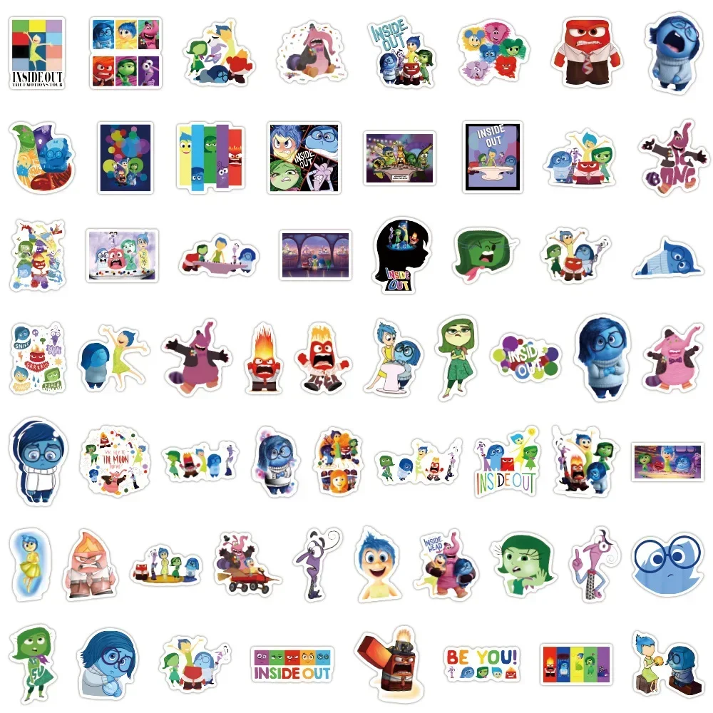 60 шт., аниме-фильм INSIDE OUT2, детские наклейки с героями мультфильмов, водостойкие наклейки для скрапбукинга, ноутбука, скейтборда, велосипеда, забавные наклейки, игрушки (art.: 3920cf2c4da96) - 3920cf2c4da96