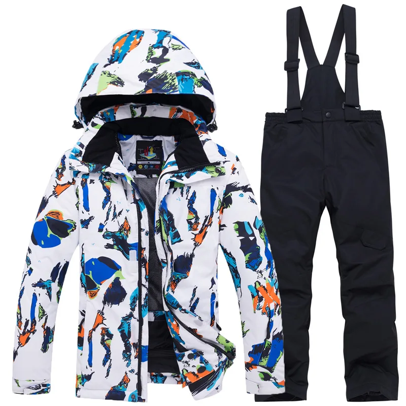 Ski Suit New Style Boys' and Girls' Outdoor Sports Warm Top Pants Trend Fashion Trend Suit